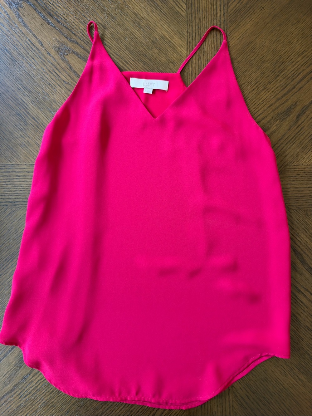 LOFT Hot Pink V-Neck Spaghetti Strap Camisole